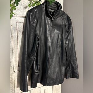 Lambskin SOFT Leather Blazer Jacket Black Women’s XL New York & Company